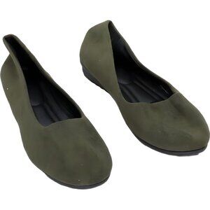 Women's YASIRUN Green Ballet Flats US 6.5